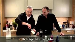 aerolatte  milk frother makes three layer caffè latte macchiato [upl. by Larrad452]