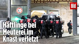 Gefängnismeuterei Polizei stürmt Knast in Thüringen  JVA Untermaßfeld [upl. by Ahterahs]